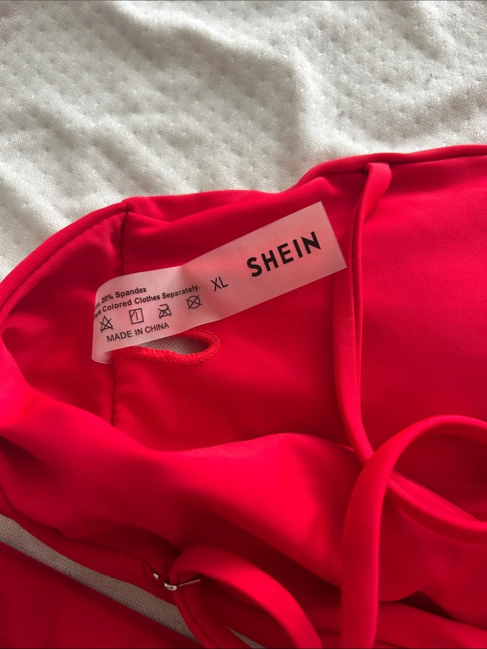SHEIN XL NWT Red bikini with high waisted bottoms